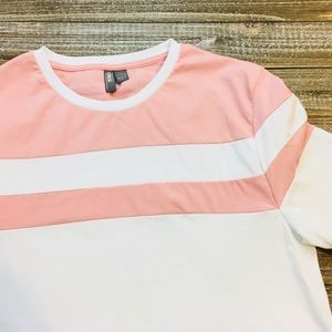 NWOT Asos Pastel Pink & White Muscle Tee